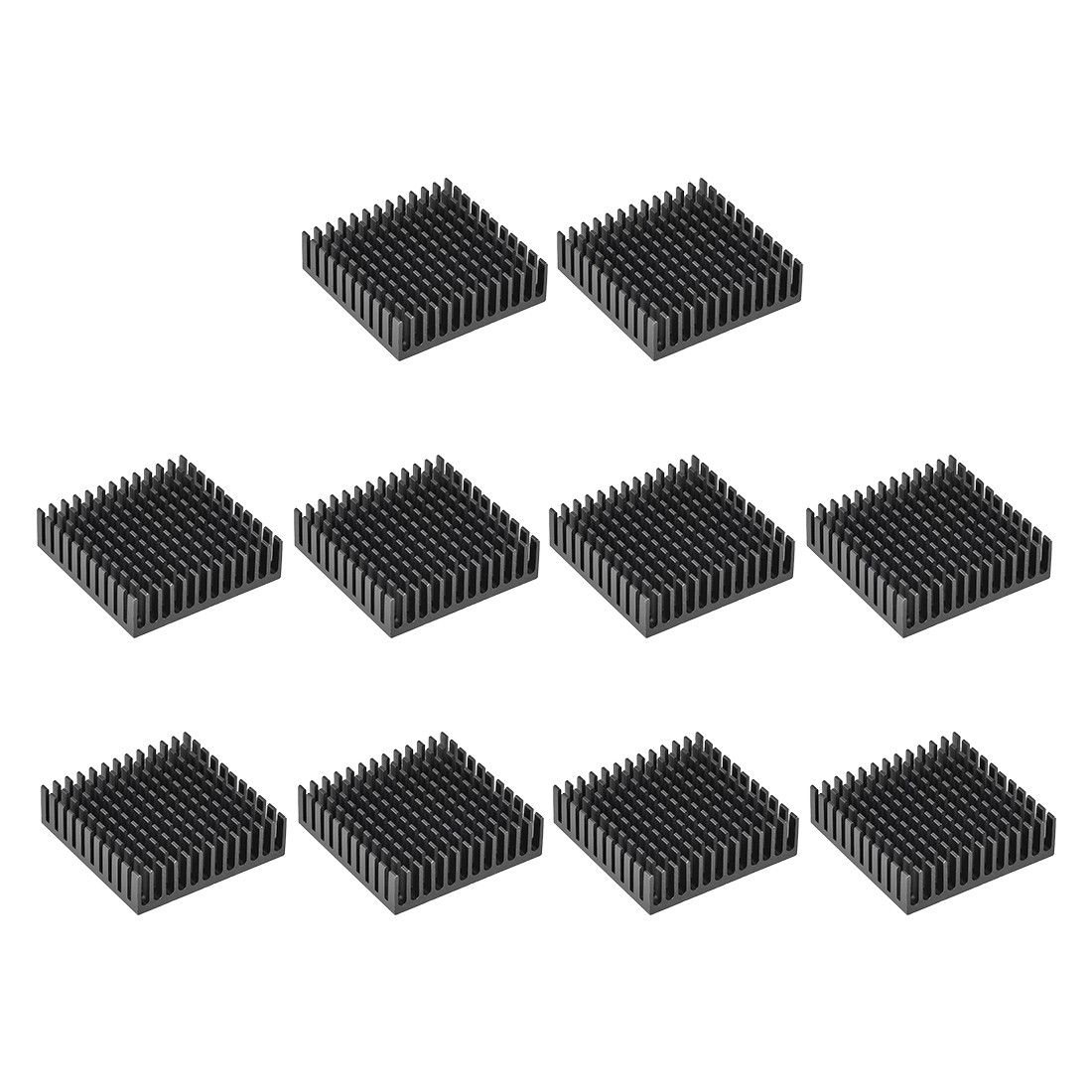 Electronic Radiator Heatsink for Stepper Motor,3D Printer 40x40x11mm Black 10pcs
