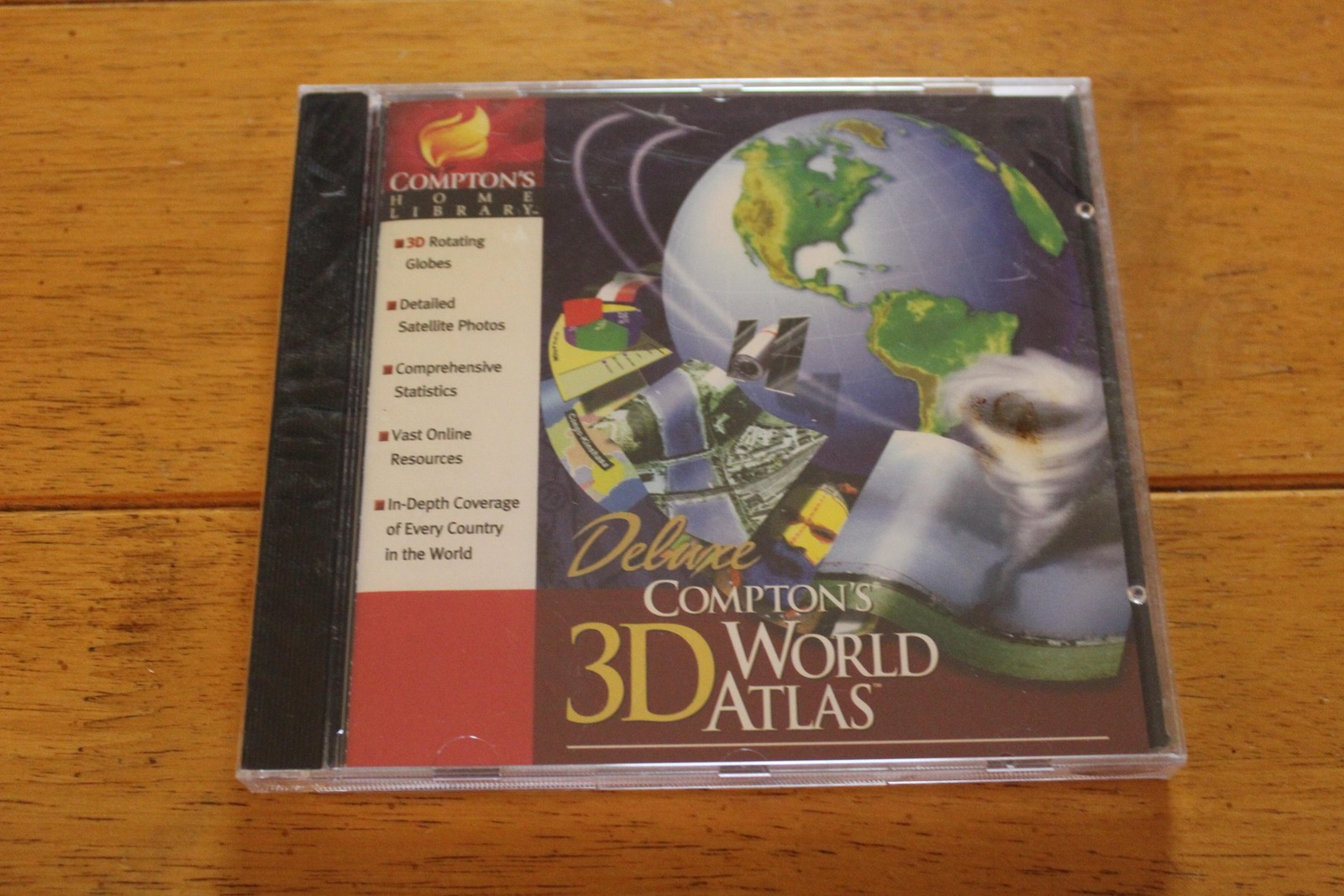 Compton's 3D World Atlas PC CD-ROM The Learning Company Win 95 Geography NEW