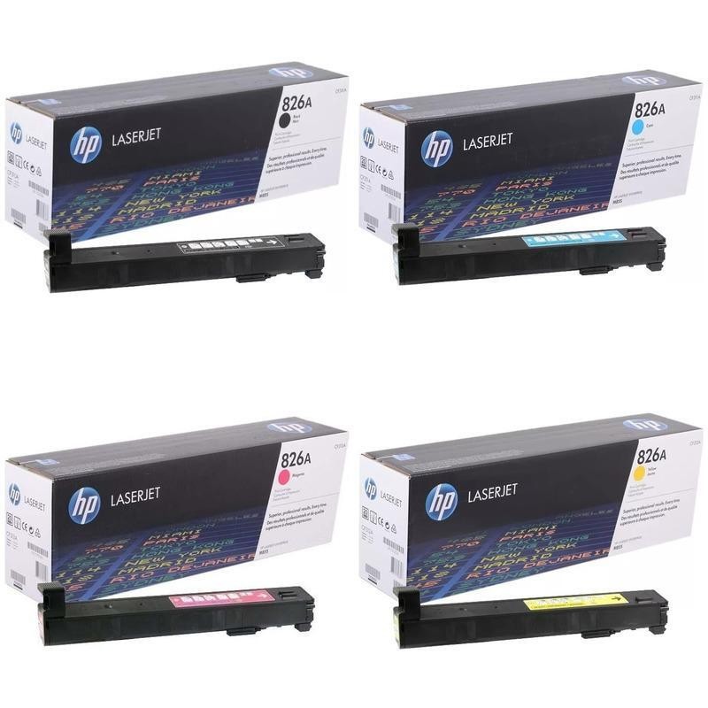 4 x original toner HP ColorLaserJet Enterprise M855 x dn / 826A CF310A-CF313A original packaging