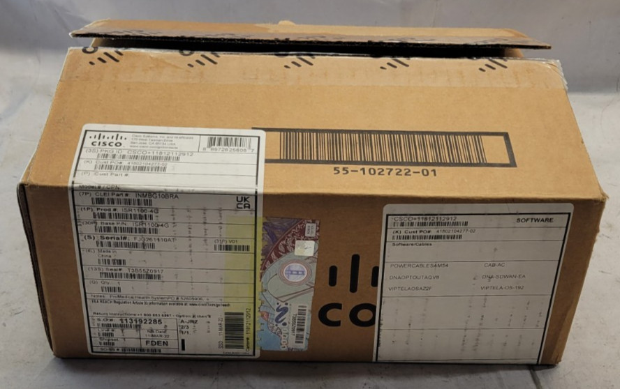 NEW - Cisco ISR1100-4G Router - OPEN BOX