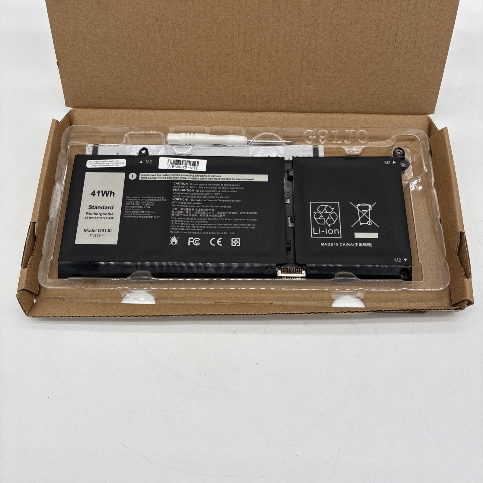 Genuine G91J0 Battery for Dell Latitude 3520 3320 3330 3420 Inspiron 5310 5320