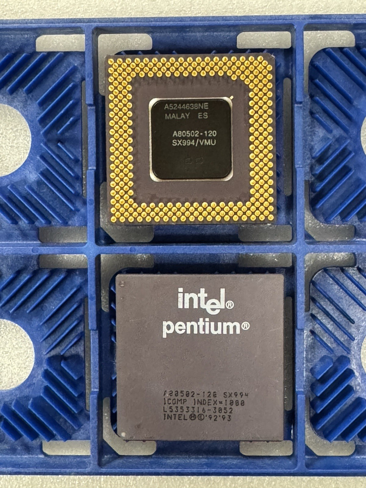 Intel Vintage Ceramic Pentium GOLD Pin Socket 5/7 CPU 75 90 100 120 133 150 166
