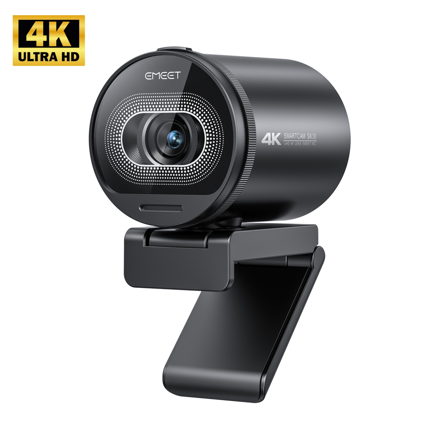 EMEET S630 4K Webcam Autofocus Auto Light 73 FOV 2 Mics Privacy Cover