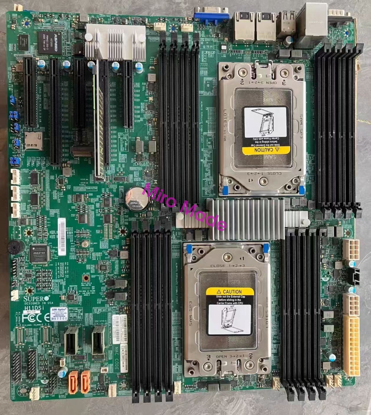 Supermicro H11DSI Rev2.0 Dual Socket SP3 Server Board for AMD EPYC CPUs