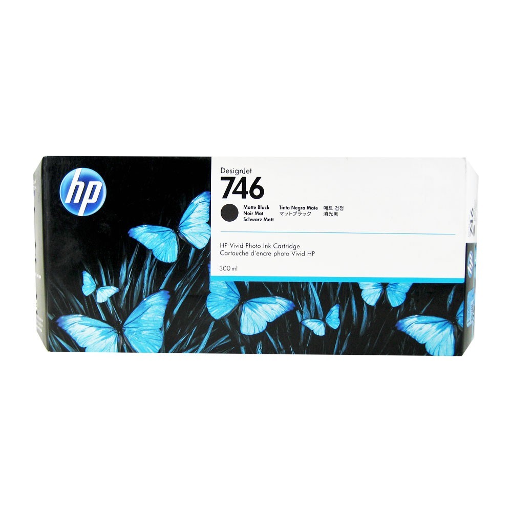 Genuine HP 746 Matte Black 300ml Ink Cartridge P2V83A DesignJet Z6 Z9 Printers