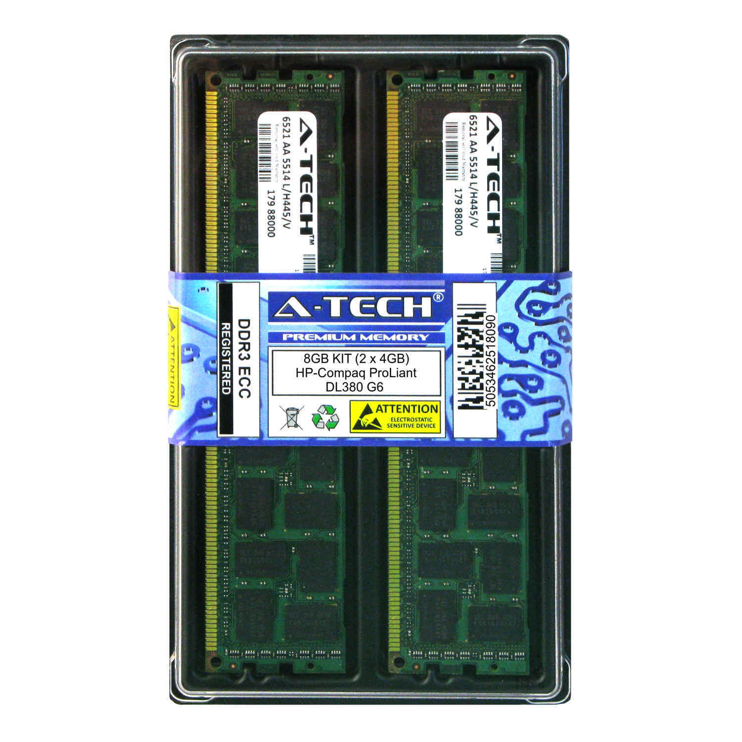 8GB KIT 2 x 4GB HP Compaq ProLiant DL380 G6 G7 DL580 PC3-8500R Server Memory RAM