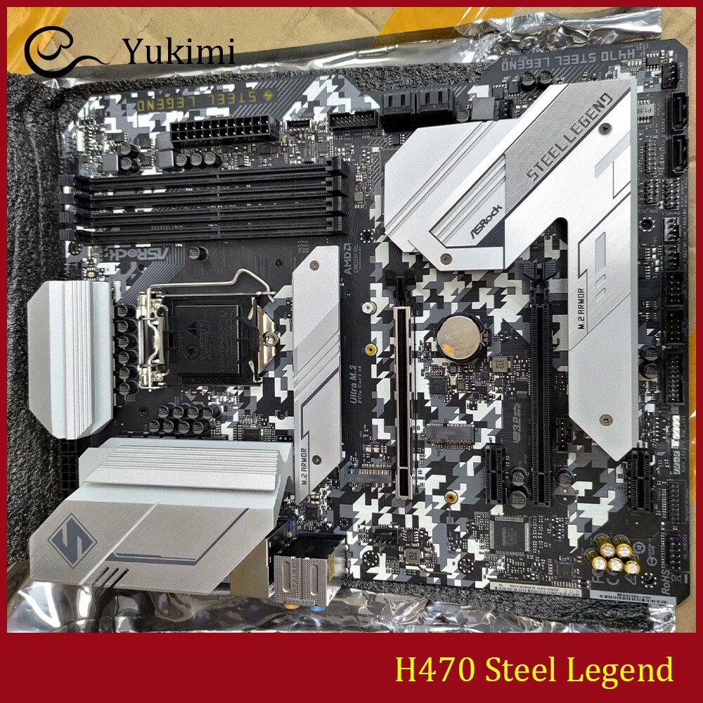 FOR ASROCK H470 Steel Legend DDR4*4 LGA 1200 128GB Motherboard Test OK