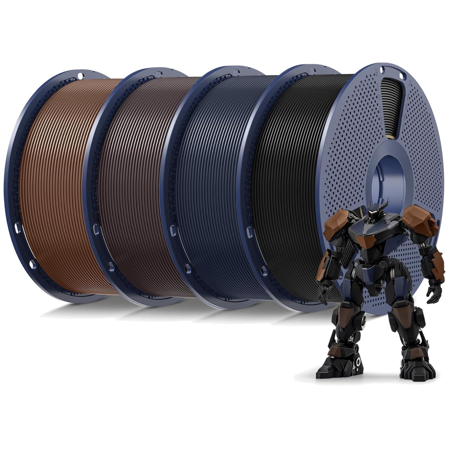Efficient 3D Printer Filament Bundle - 4kg, 1kg per Spool