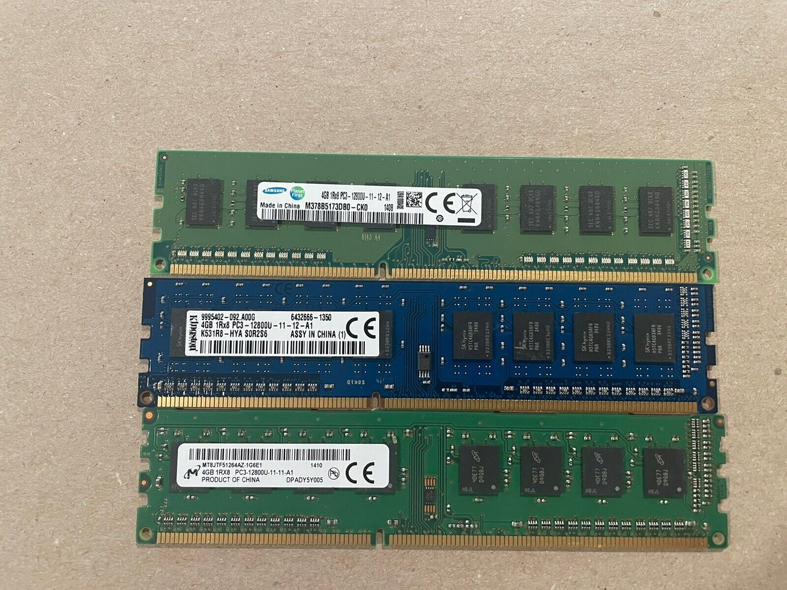 Lot of 160 X 4GB PC3-12800U DDR3 1600 MHz DIMM Desktop Memory RAM