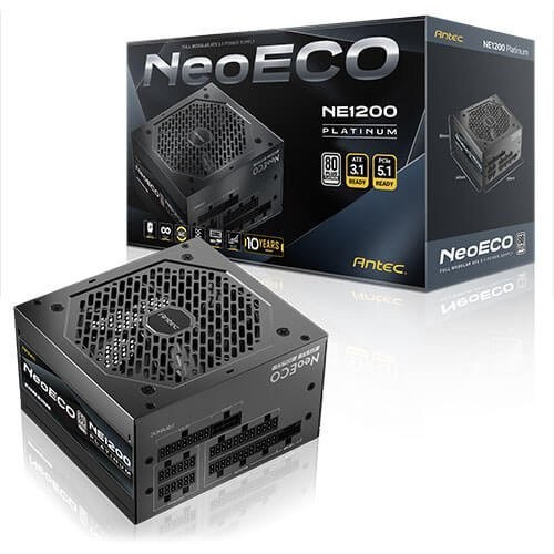 Antec NeoECO 1200W Platinum ATX 3.1 Fully Modular Power Supply PCIe 5.1 NE1200P