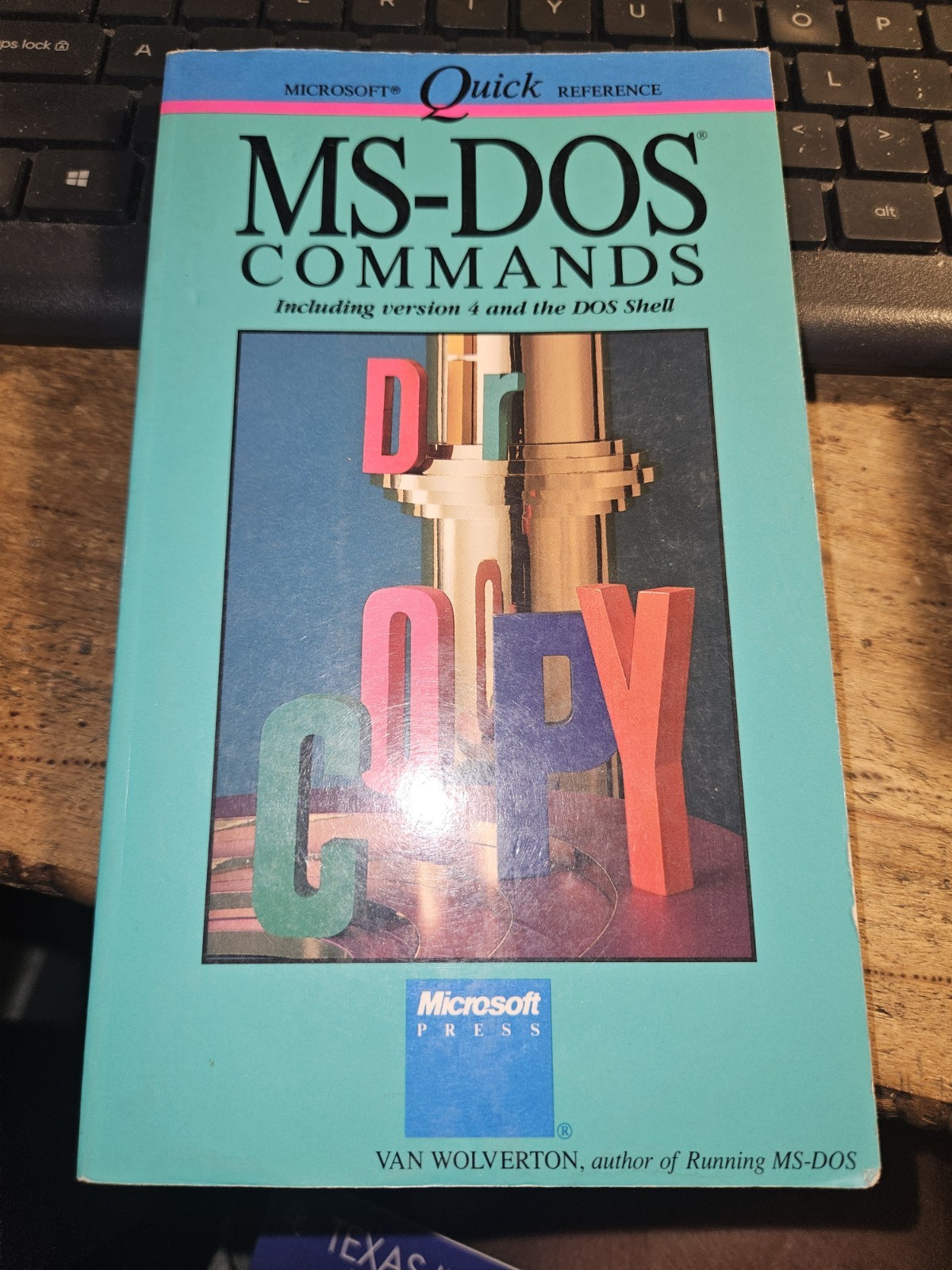 VINTAGE 1990 MICROSOFT MS-DOS COMMANDS VERSION 4 DOS SHELL BOOK