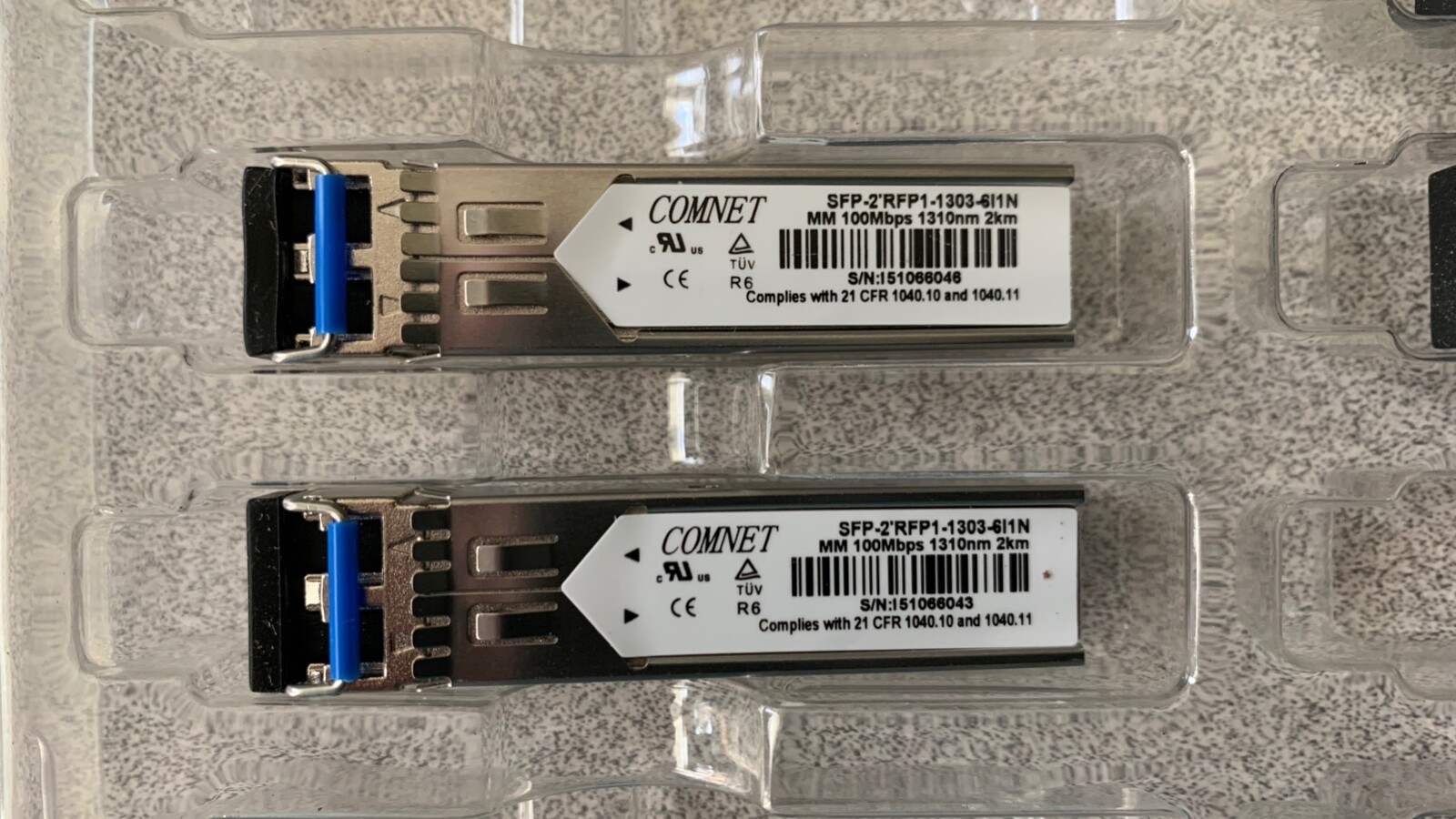 (Qty. 2) COMNET SFP-2 Multimode 100Mbps 1310mm 2km LC