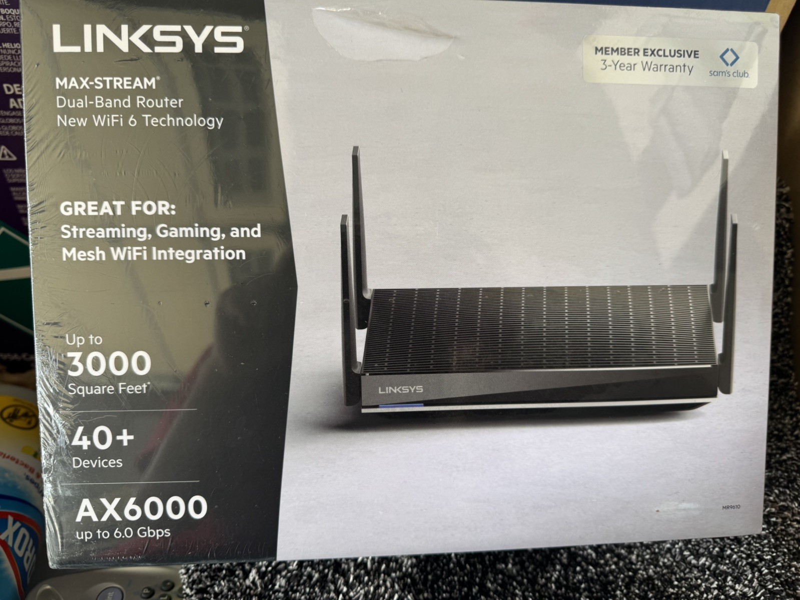 BRAND  NEW Linksys AX6000 Dual-Band Mesh Wi-Fi 6 Router - Black