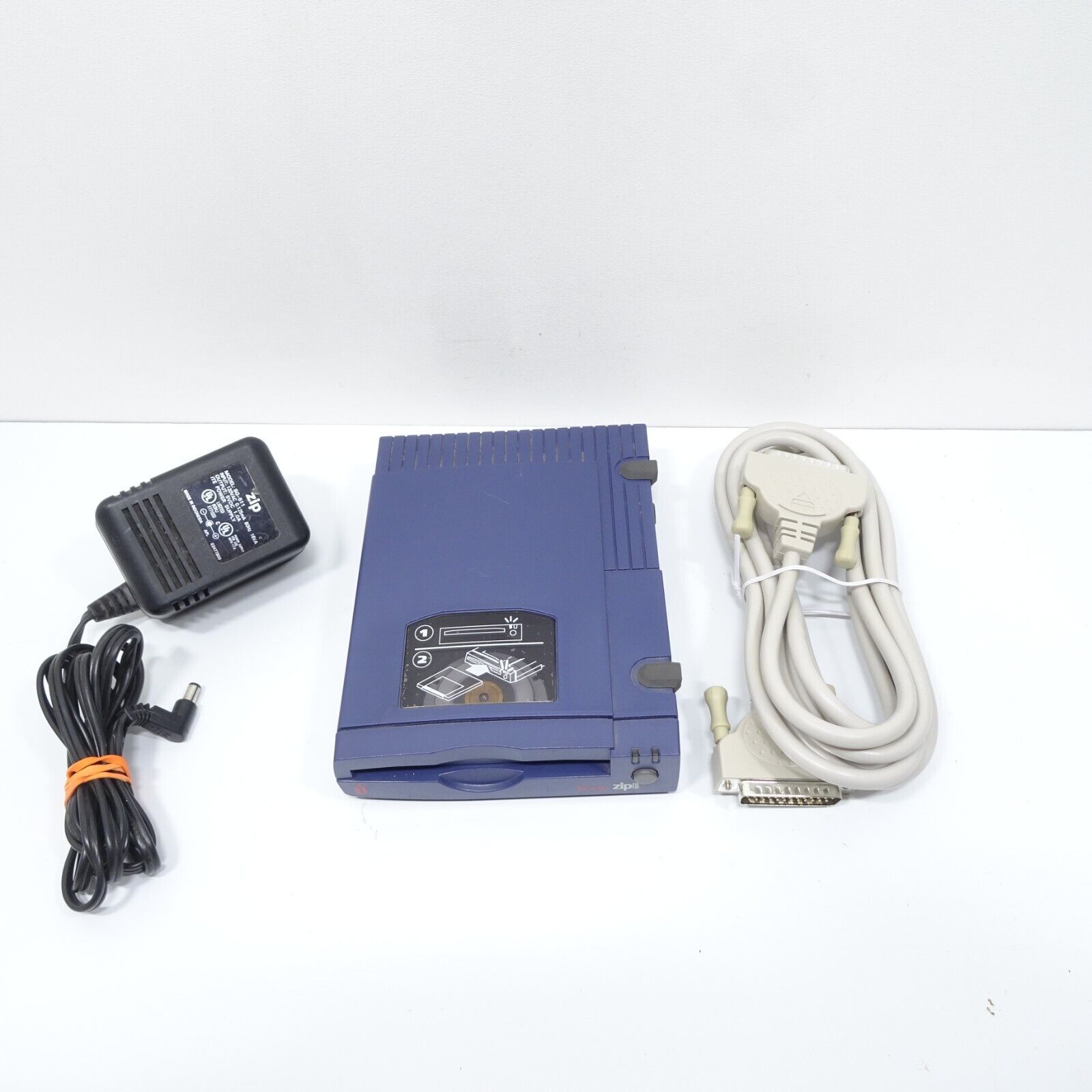 Vtg IOMEGA Zip 100 External Drive for PC Z100P2 w/ Power Adapter