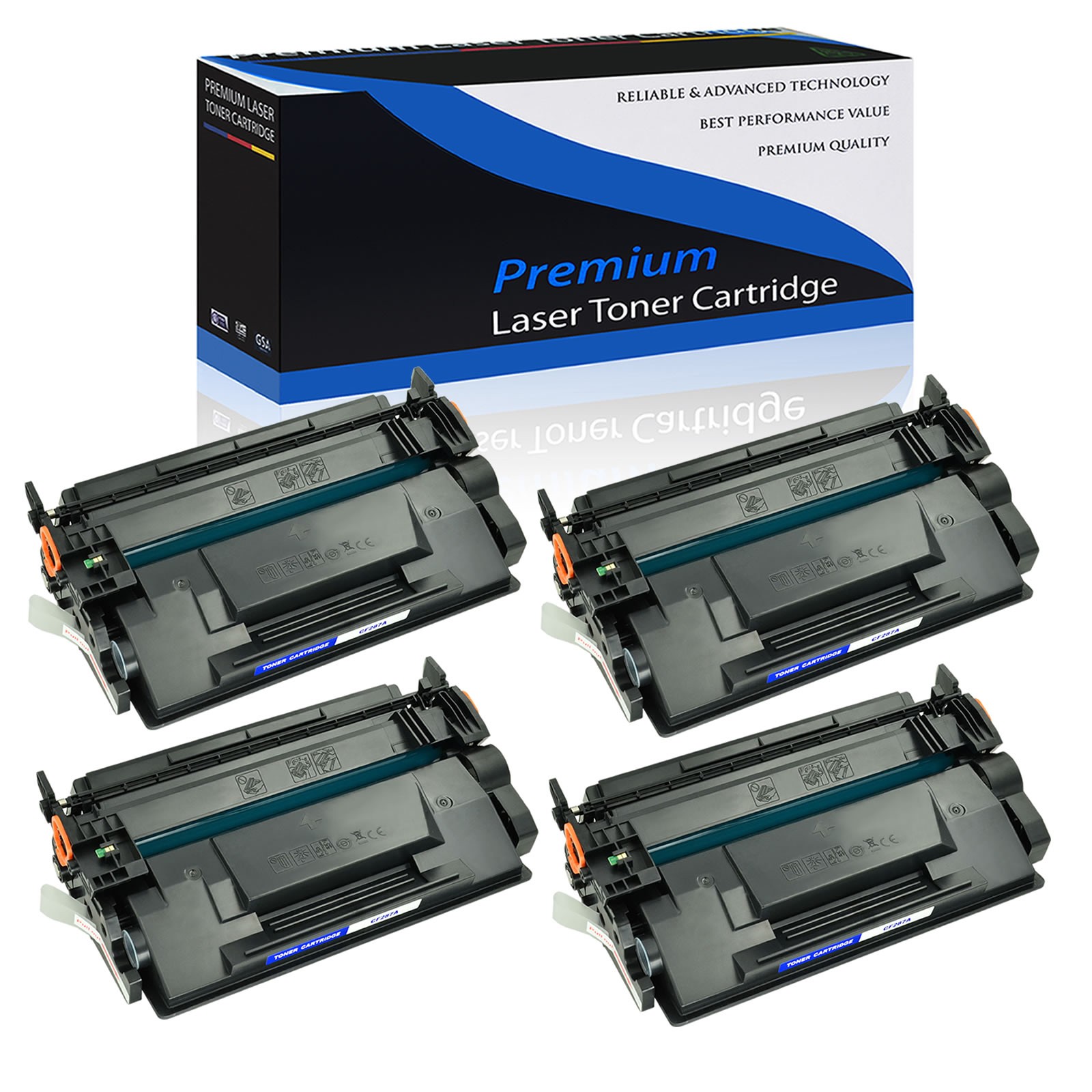 4PK Black CF287A 87A Toner Cartridge Fit for HP LaserJet MFP M527dn M527f M527z