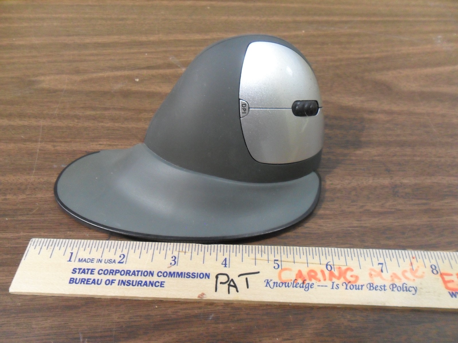 Goldtouch KOV-GSV-RMW Silver/Gray Wireless USB Right-Handed Semi-Vertical Mouse