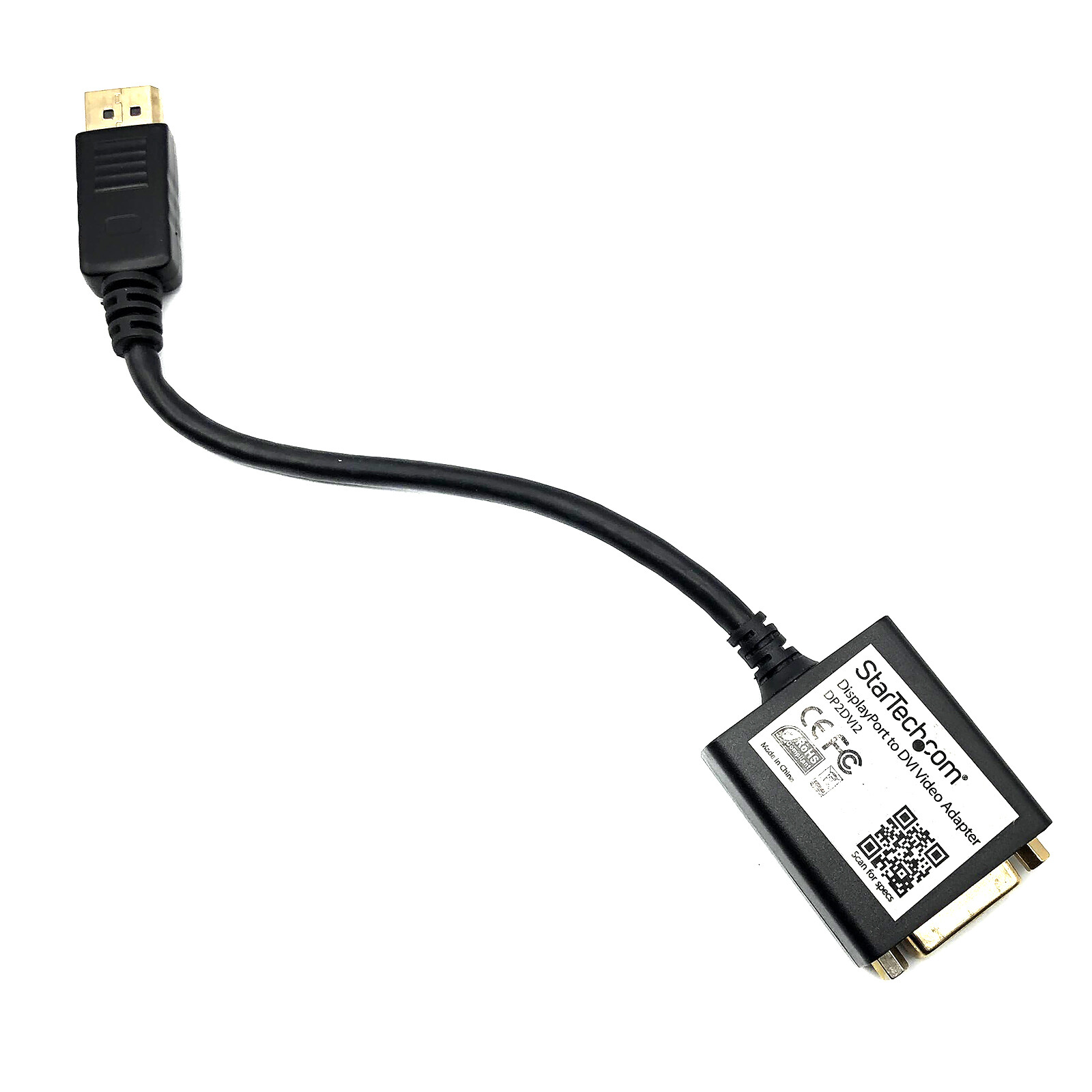NEW Genuine StarTech.com DP2DVI2 DisplayPort To DVI Video Adapter Converter 
