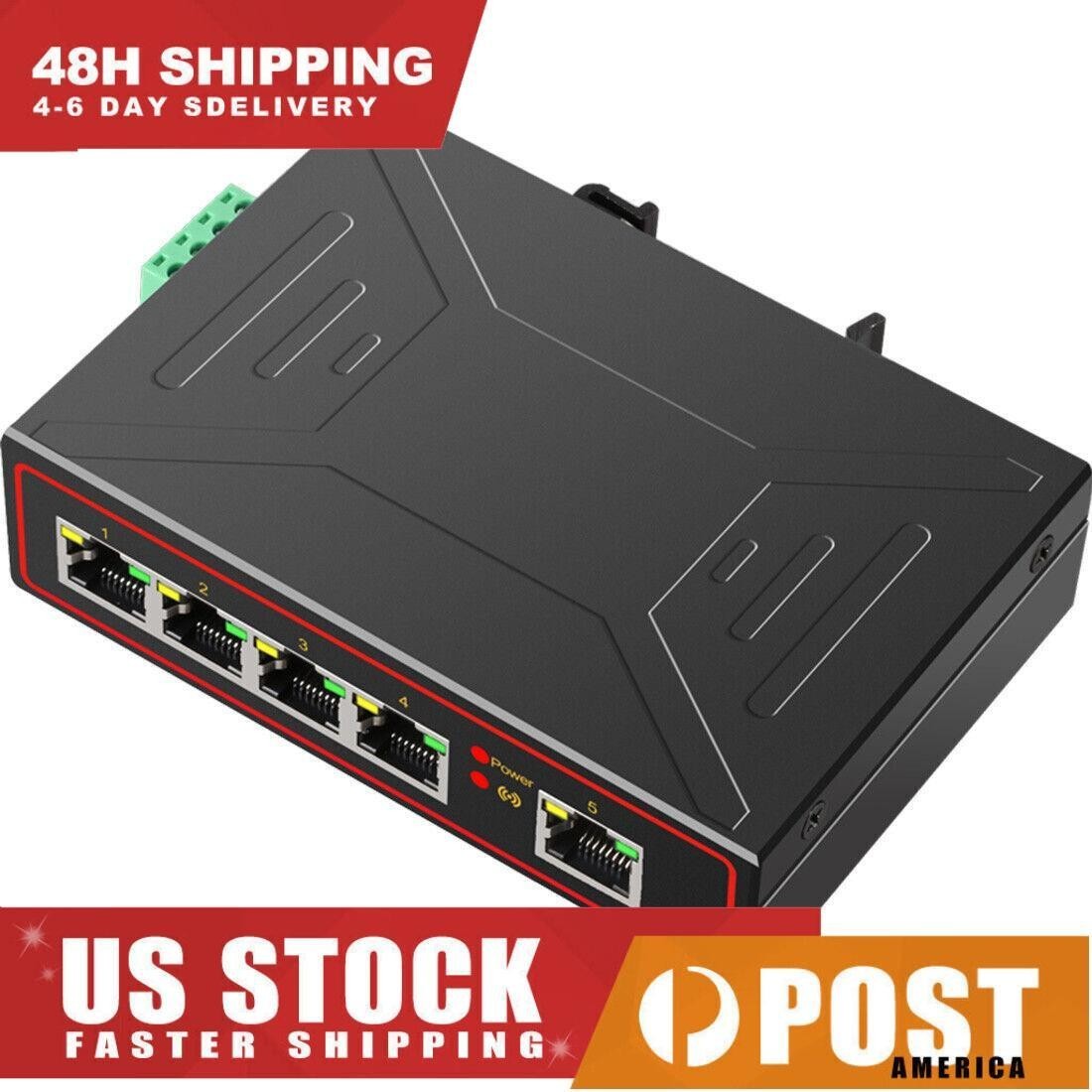 5 Port Industrial Ethernet Fast Switch Network Controller 10/100M TXI173