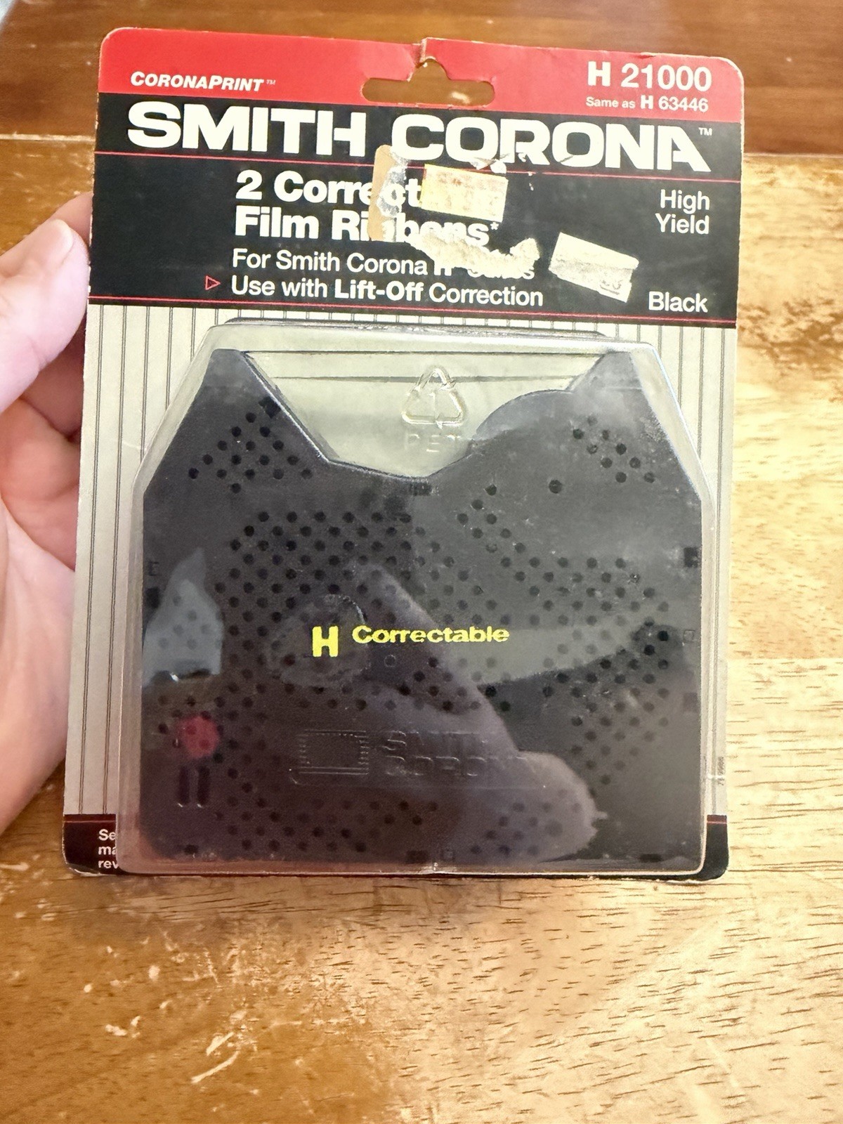 NEW Smith Corona 2 Correctable Film Ribbons H 21000 for H Series Black