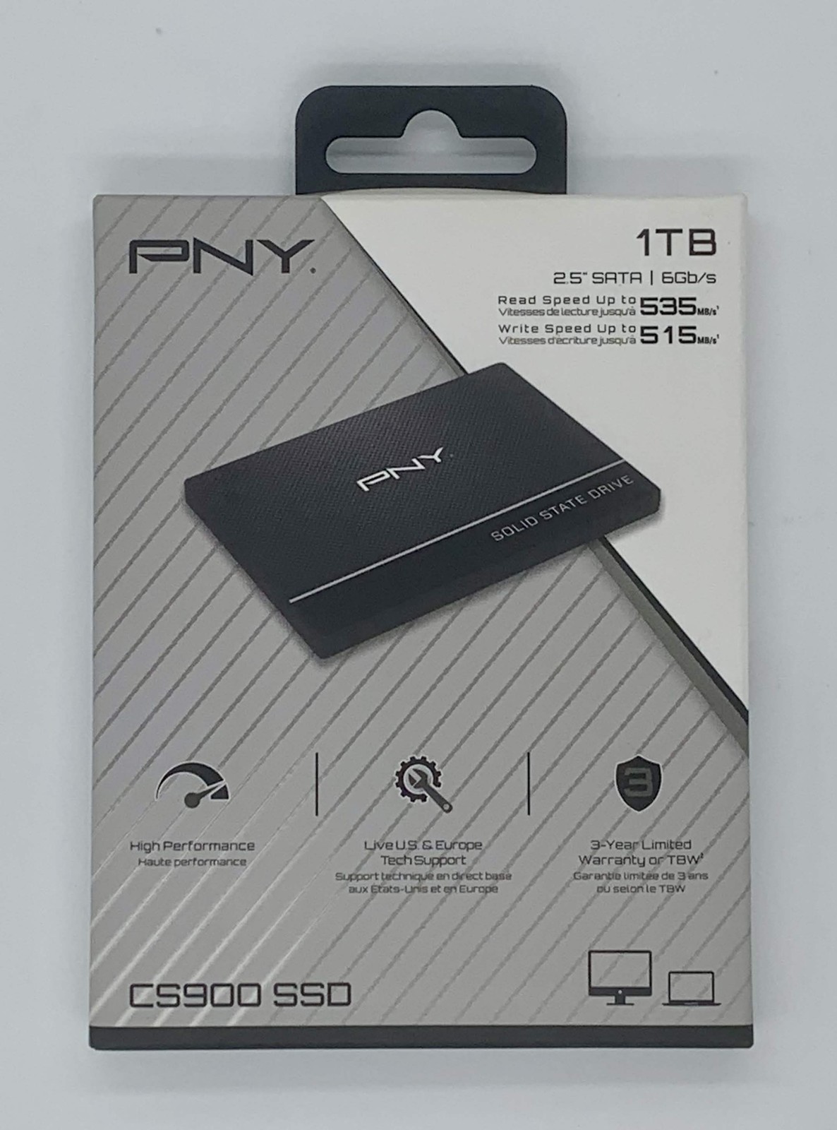 PNY CS900 1TB 2.5" SATA III SSD SSD7CS900-1TB-RB (New, Sealed)