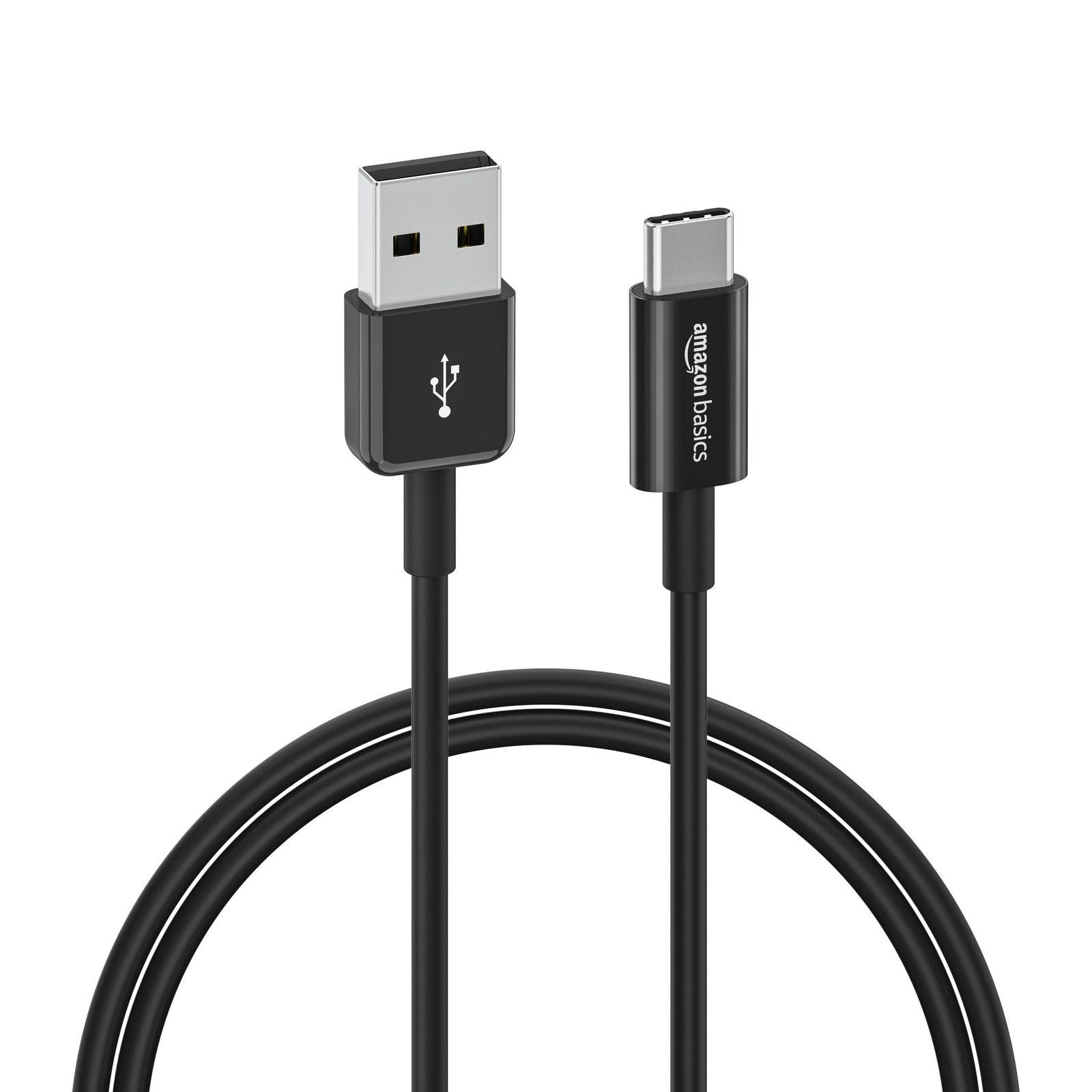 Amazon Basics USB-C to USB-A 2.0 Fast Charger Cable, 480Mbps 3 Feet, Black