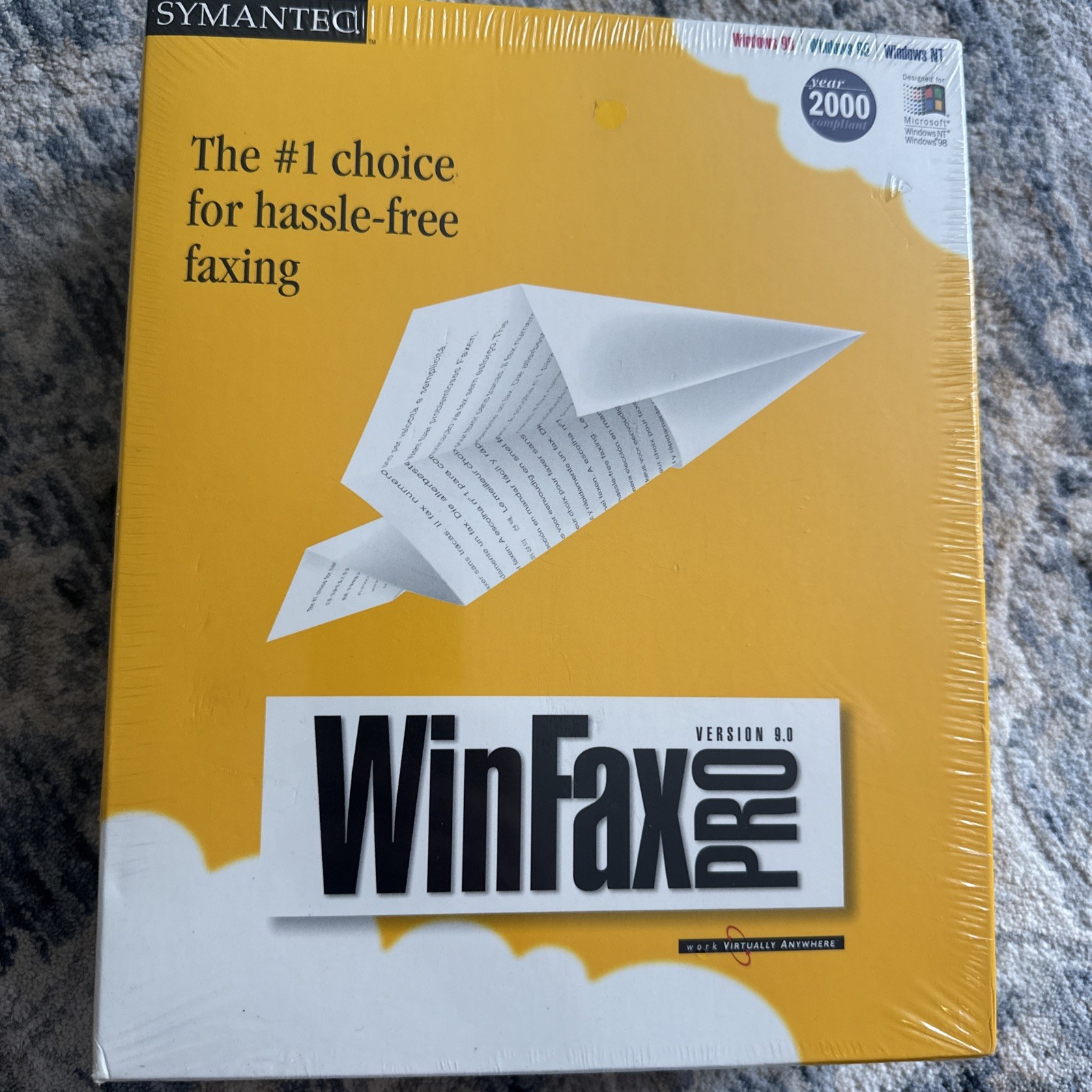 Symantec WinFax Pro Version 9.0 BRAND NEW FACTORY SEALED vintage Windows PC