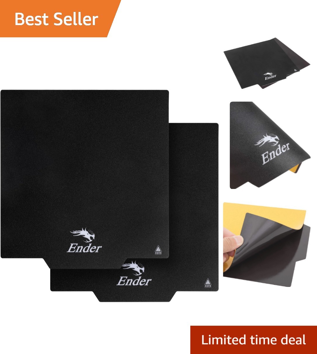 Ultra Removable Magnetic 3D Printer Build Surface | 2 Pack 9.25" x 9.25"