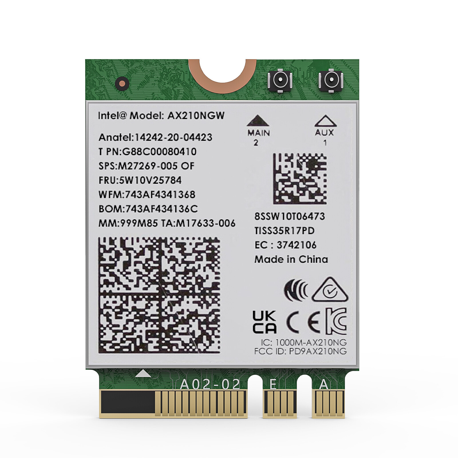 WiFi 6E WiFi 7 PCIe Network Card Tri-Band Intel AX210 BE200 Wireless Adapter