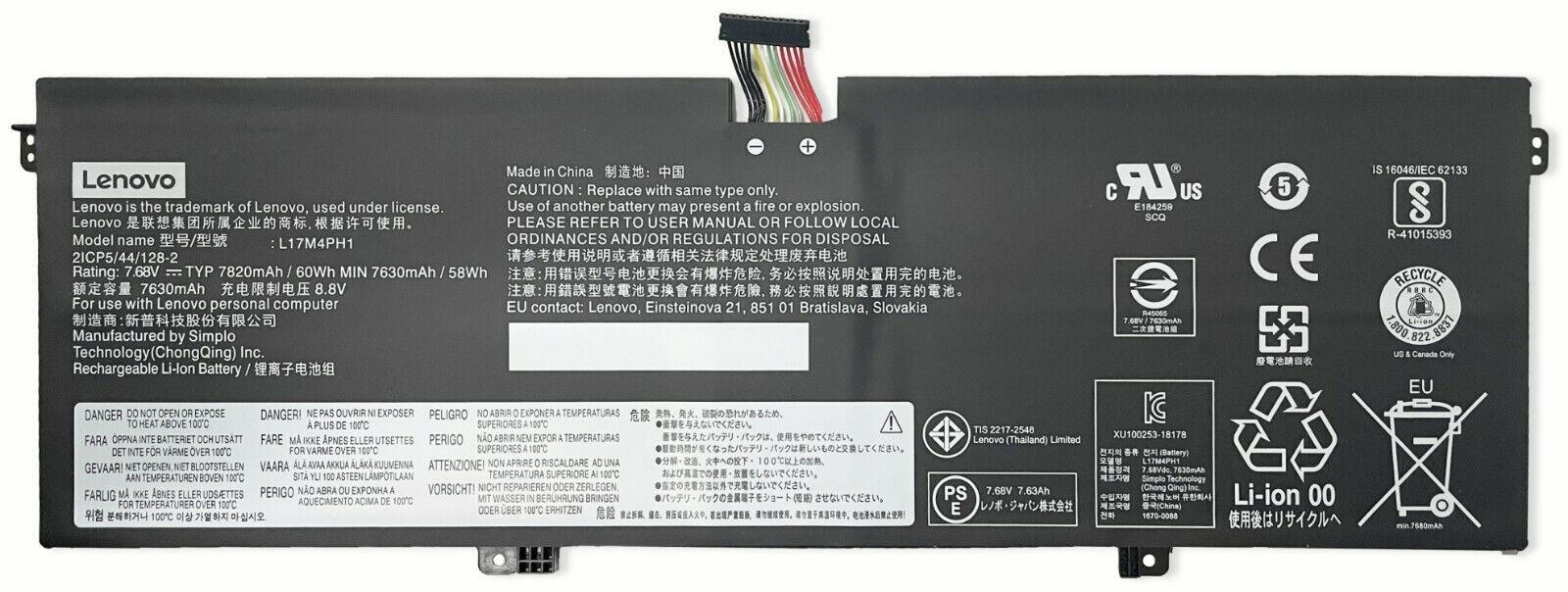 Genuine Laptop Battery L17C4PH1 L17M4PH2 For Lenovo YOGA C930-13IKB 7 Pro New