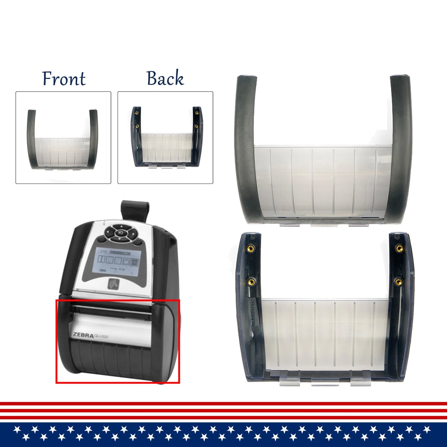 Label TPE Front Cover for Zebra QLN320 ZQ620 Mobile Printer