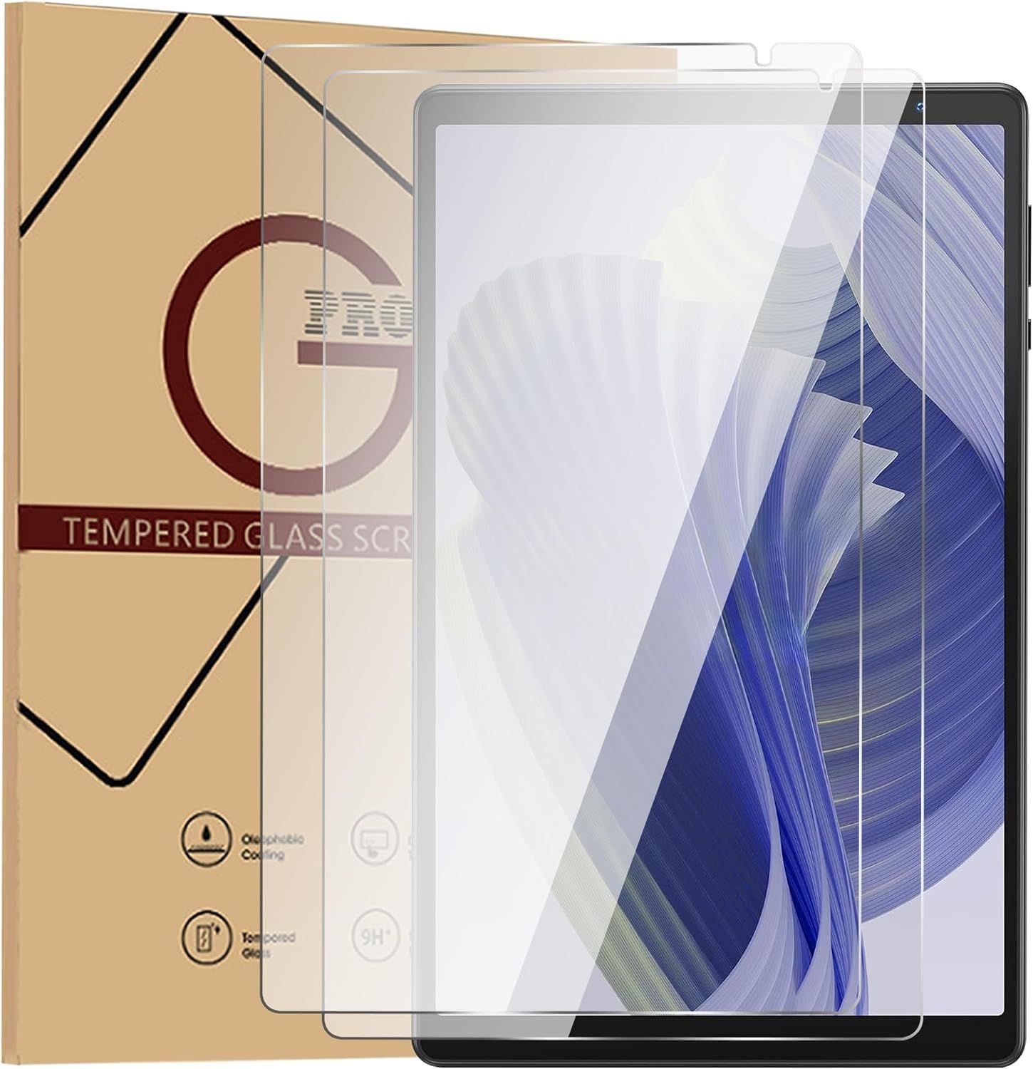 2PCS Tempered Glass Screen Protectors for 10.1" Lville P11/Baken D10A M10 Tablet
