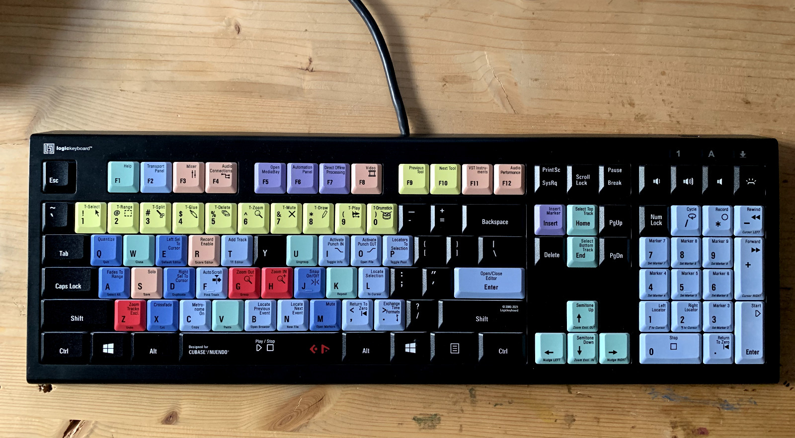 Logickeyboard Cubase/Nuendo Windows PC ASTRA 2 Backlit Shortcut Keyboard