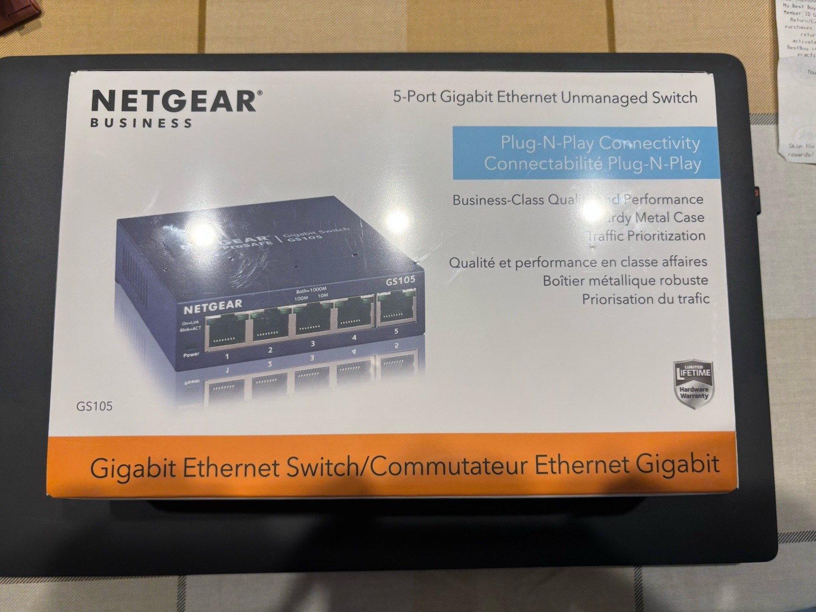 NETGEAR ProSafe GS105 5 Port Gigabit Desktop Switch New B31