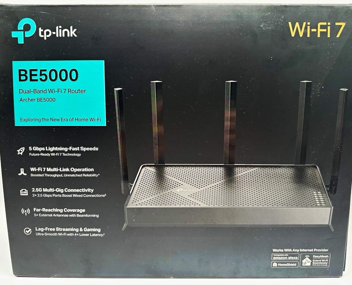TP-Link Archer BE5000 Wi-Fi 7 Router - Open Box NO Power Cable NO Manual
