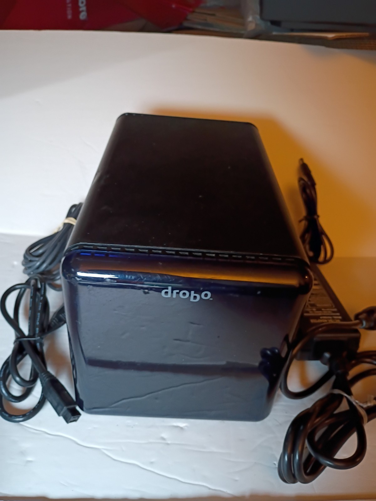 Drobo DR04D-D 4-Bay USB FireWire External Drive Enclosure Tested w/ PSU & Cables