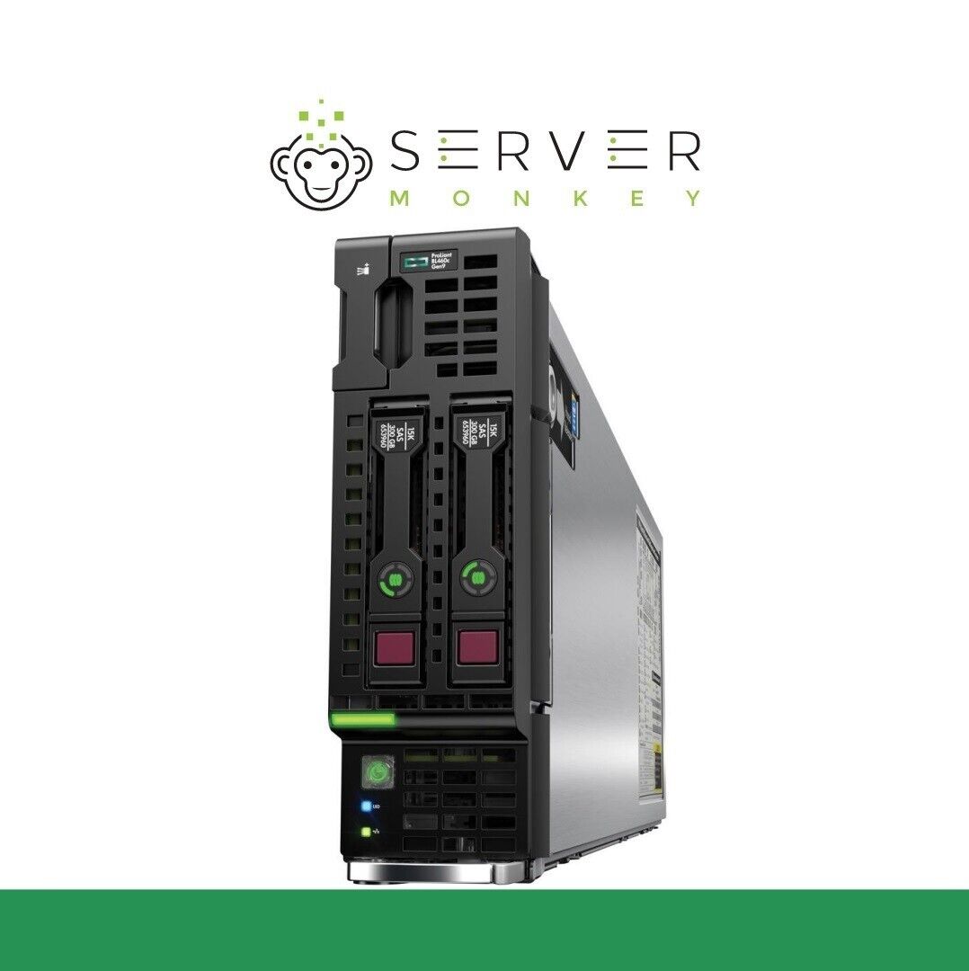 HPE BL460c G9 ProLiant Server | 2x Xeon E5-2630V3 | 32GB | P244BR | 2x300GB 15K