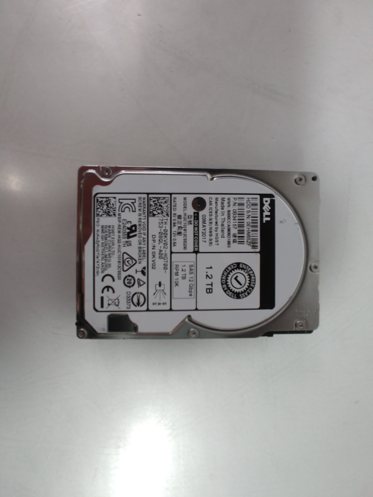 Lot of 10 HGST Dell  HUC101812CSS200 1.2 TB SAS 3 2.5 in Enterprise Drive