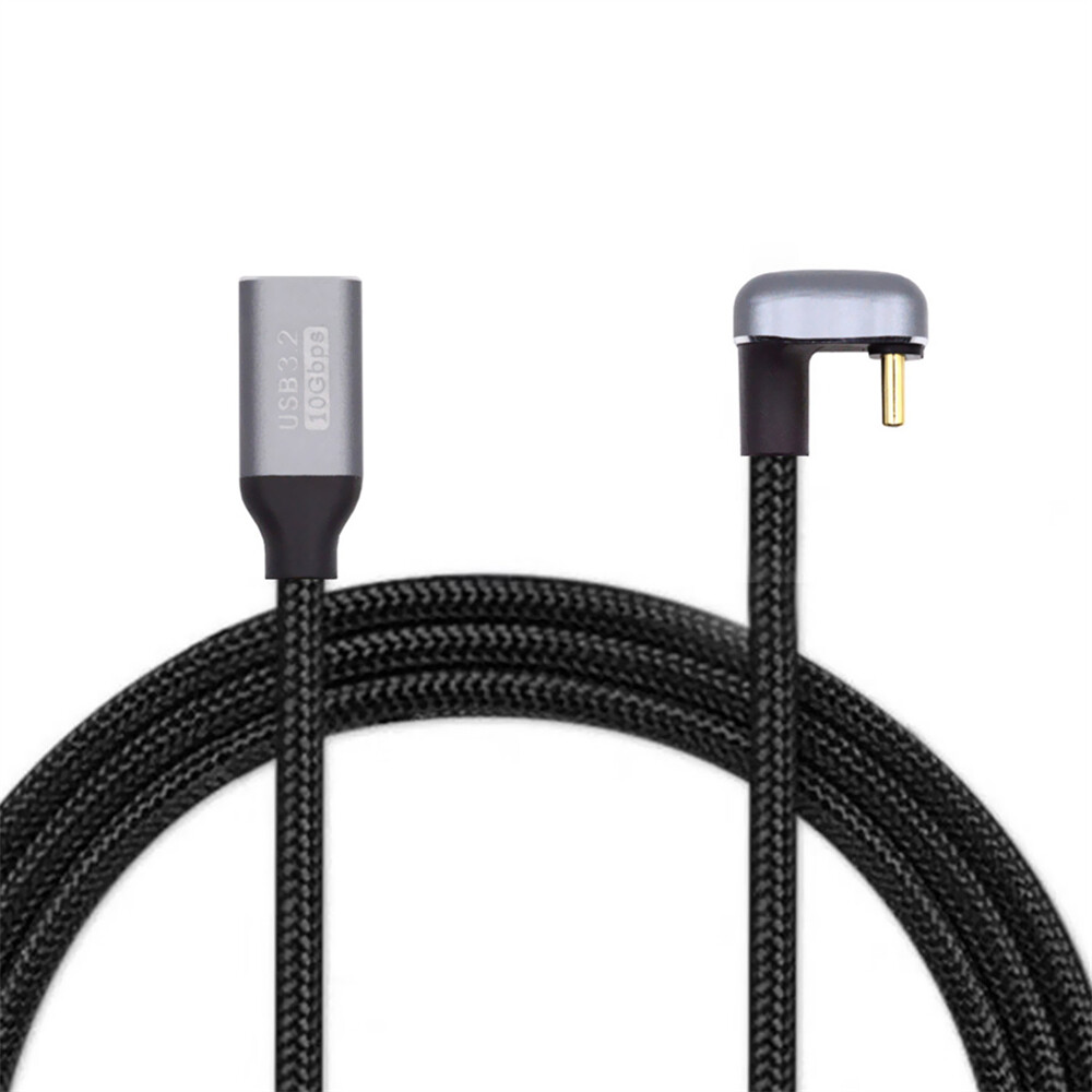 Cablecc USB C to C Cable USB 3.2 Type C 10Gbps 100W U Shape Angled Data Cable