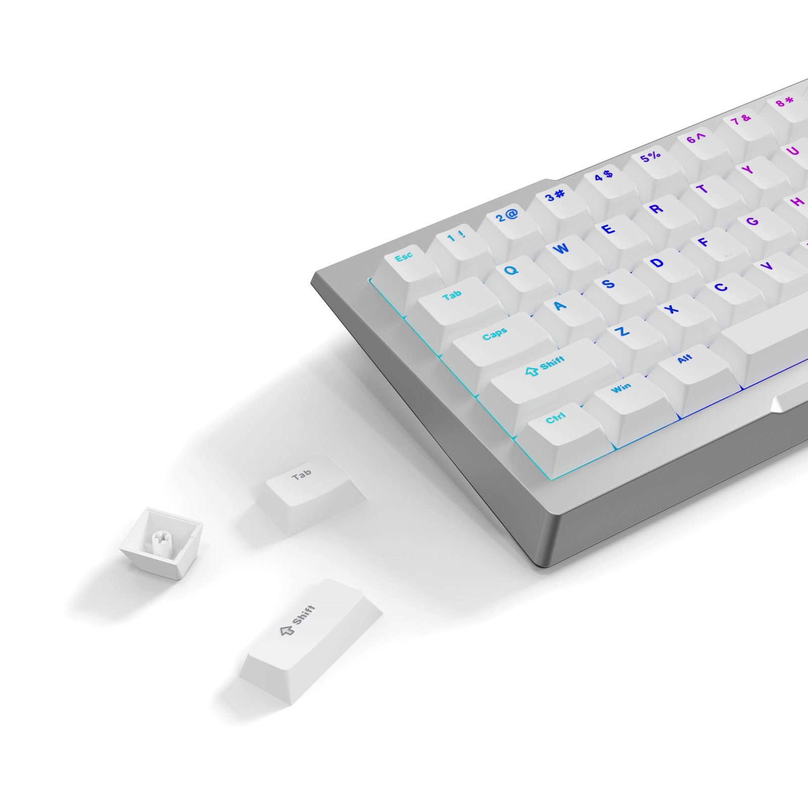 PWNAGE PBT Double Shot Keycap Set White