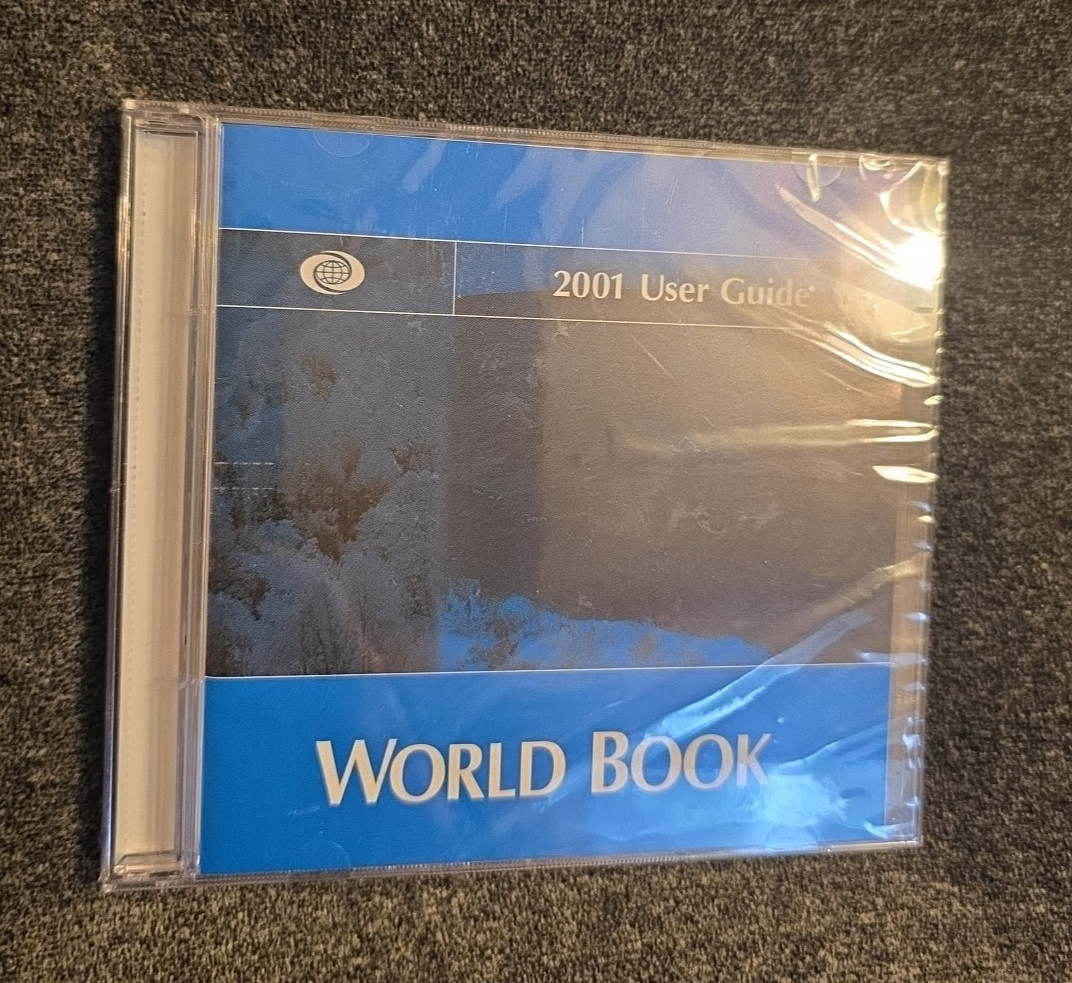 World Book 2001 Deluxe Edition User Guide PC CD ROM Software NEW Factory Sealed