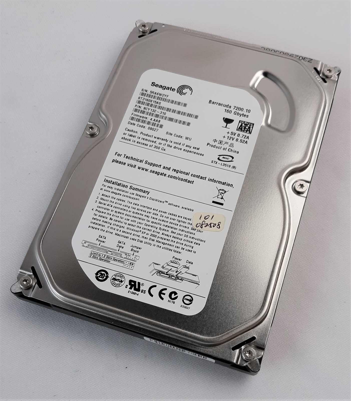Seagate ST3160815AS 9CY132-310 Hard Disk Drive