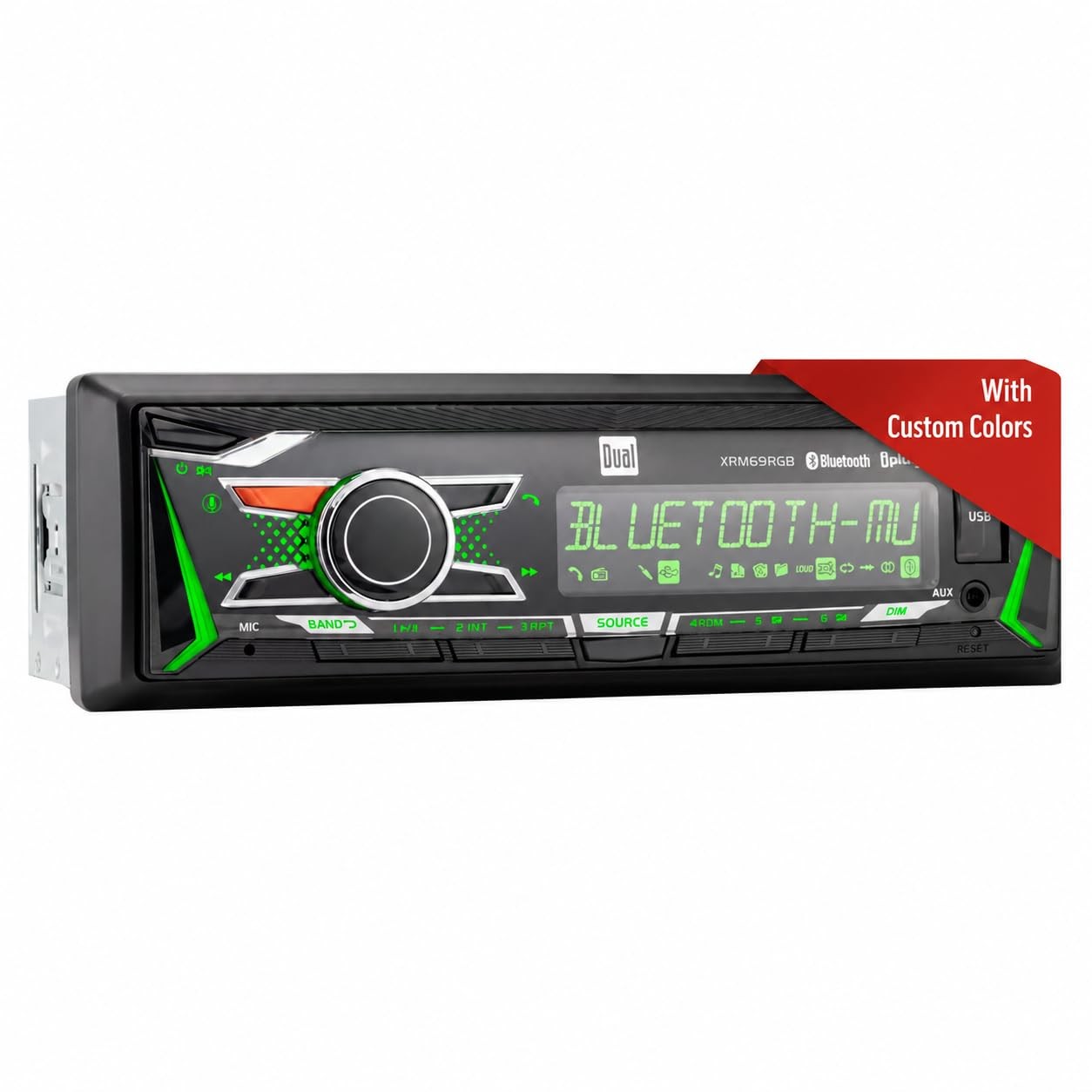 XRM69RGB Single DIN Car Stereo RGB Bluetooth & AM/FM