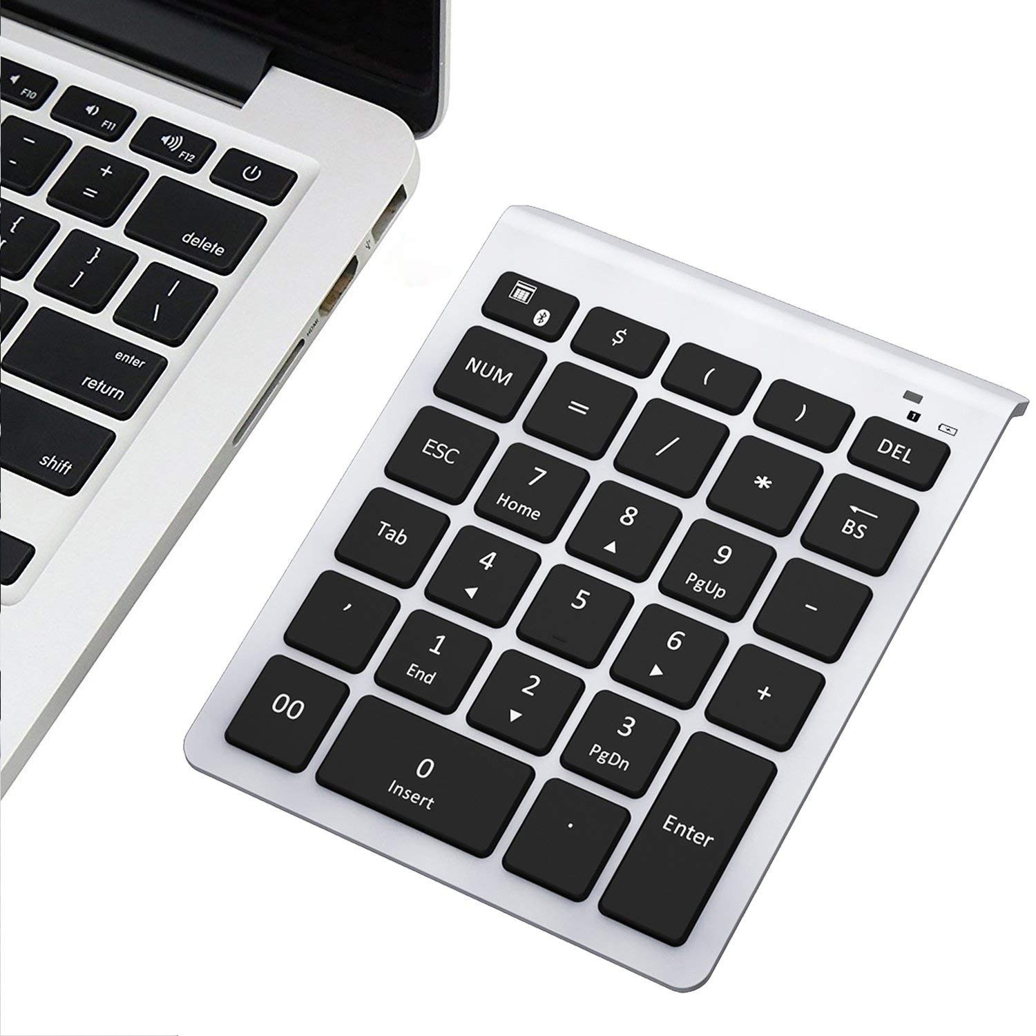 Bluetooth Number Pad, 28 Keys Numeric Keypad - Lekvey Wireless Bluetooth, New