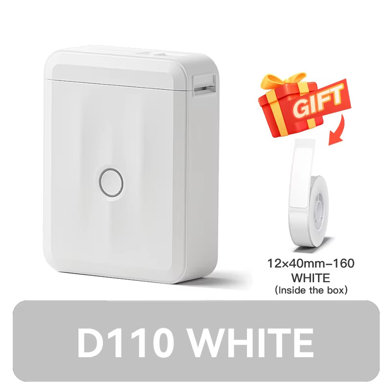 D110 Thermal Label Printer Mini Portable Self-adhesive Label Maker With Tape for