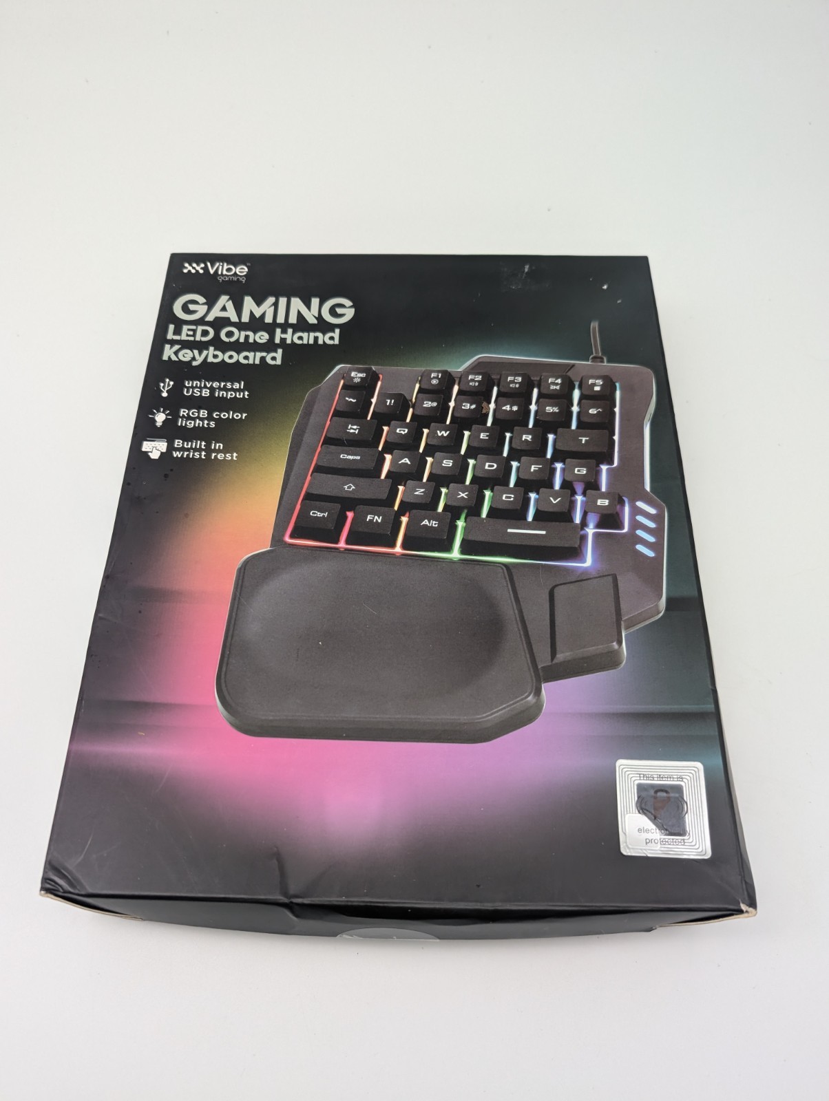 Vibe Gaming LED One Hand Keyboard Lighted RGB  With Wrist Rest - Brand New