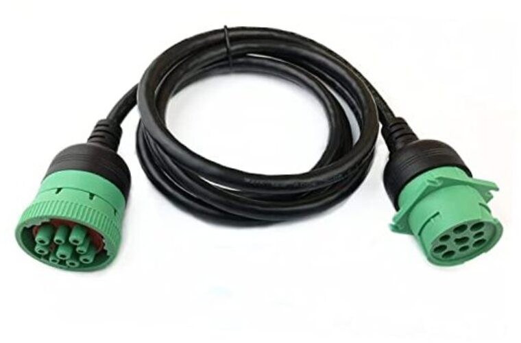 Type 2 J1939 Male to Female Extension Cable Full 9pin 20AWG 6Ft for Truck