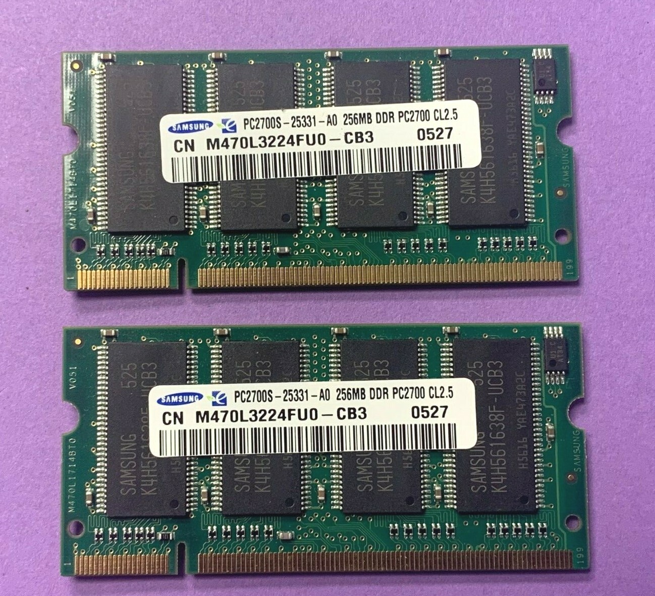 🔥Samsung 512MB (2X256MB) PC2700S DDR COMPUTER RAM Memory M470L3224FU0-CB3