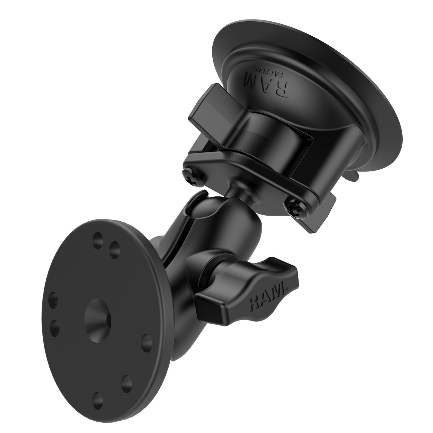 RAM-B-166-A-202U  RAM Twist-Lock Suction Cup Double Ball Mount ...