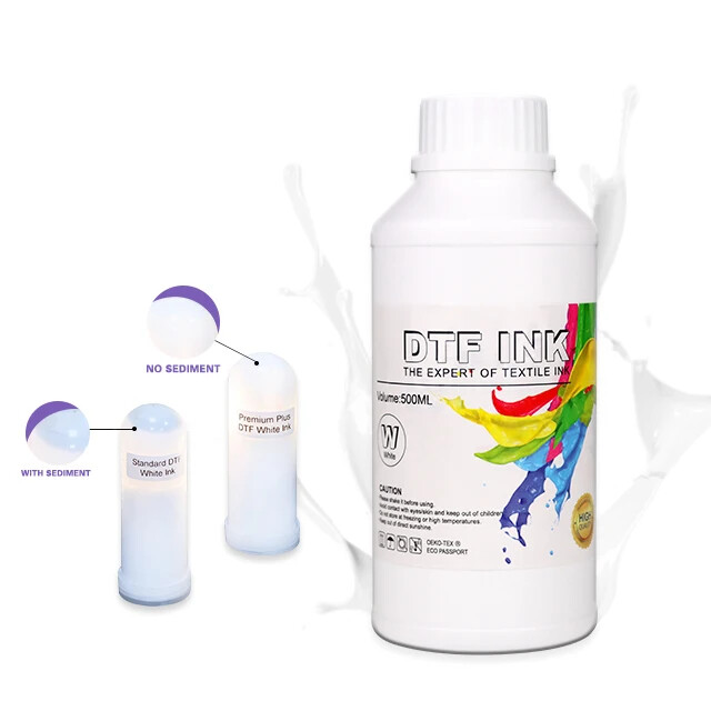 Sediment Free High Quality Professional White Ink for DTF Printers 1000ml/Bottle