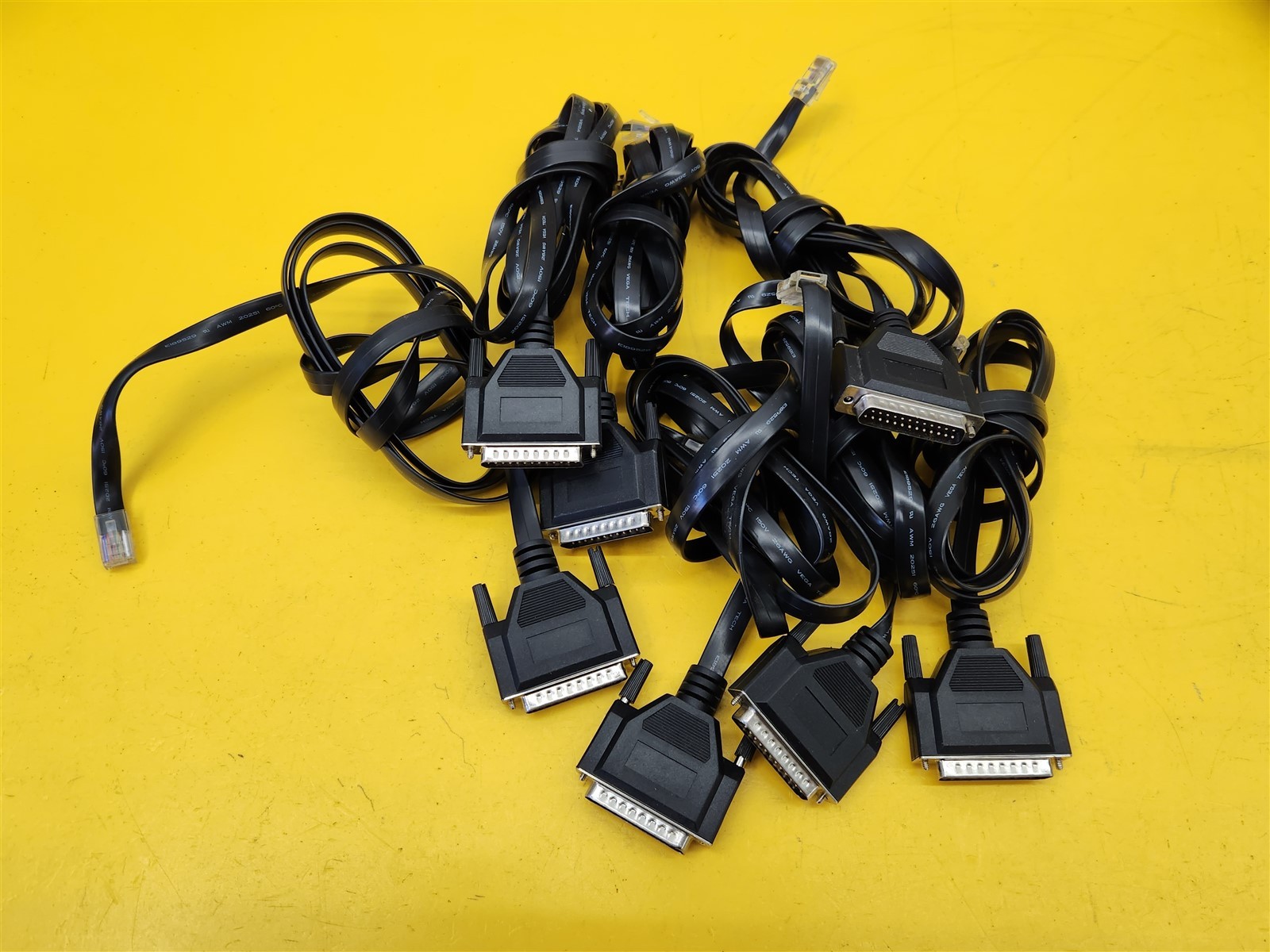 ⭐️⭐️⭐️⭐️⭐️ **LOT OF 7** Vega Tech DB25 to RJ45 POS Serial Cable